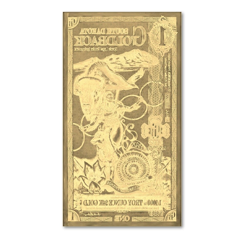 5 Piece South Dakota Goldback Gold Note Set (Random Year, New) - Image 4