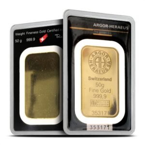 Buy 50 Gram Argor Heraeus Gold Bar (New w/ Assay)
