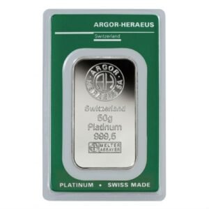 50 Gram Argor Heraeus Platinum Bar