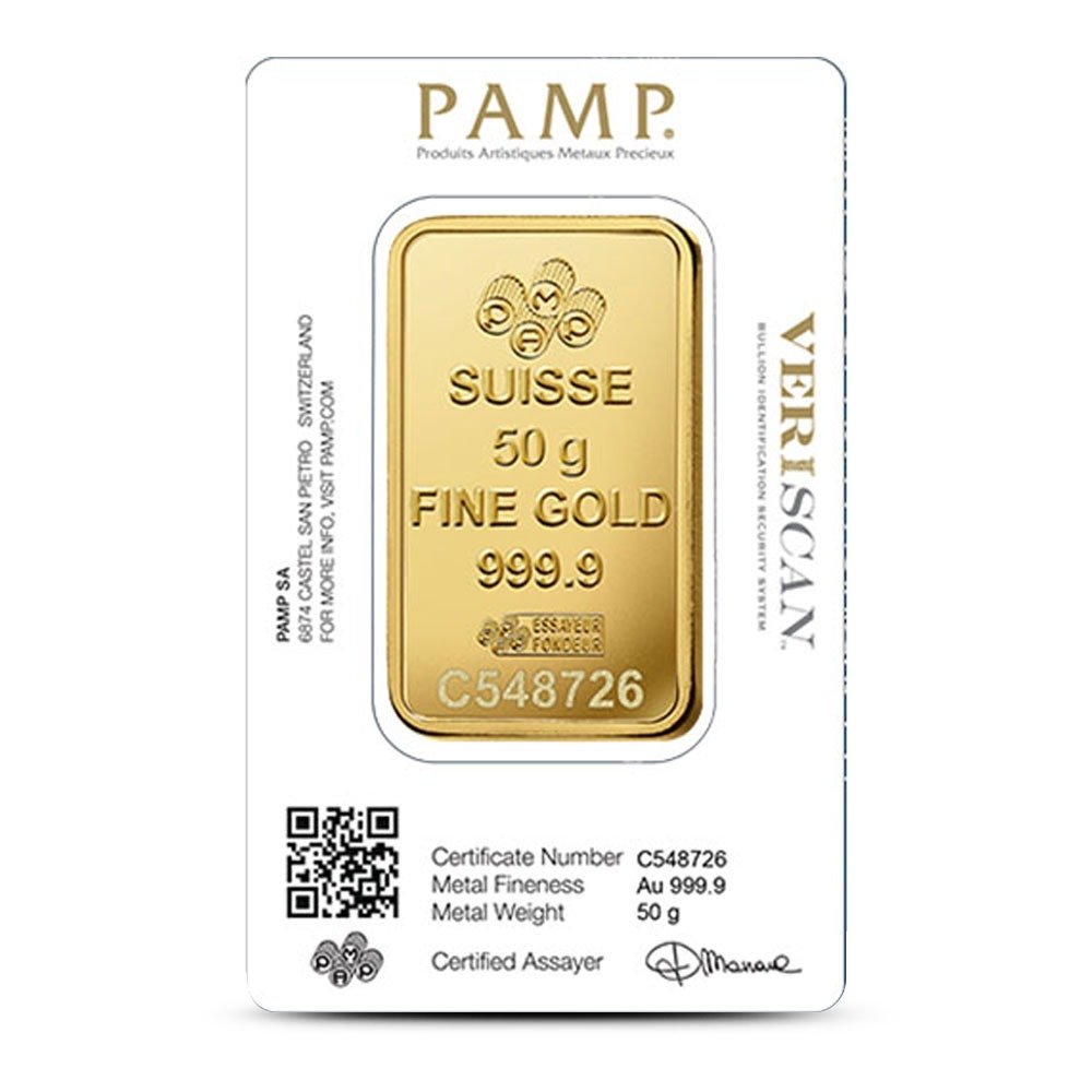 50 Gram PAMP Suisse Fortuna Veriscan Gold Bar (New, w/ Assay) - Image 2