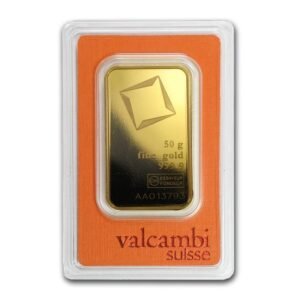 50 Gram Valcambi Gold Bar For Sale (New w/ Assay)