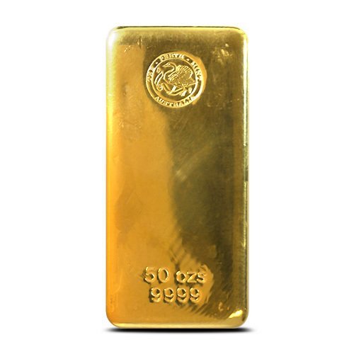 50 oz Perth Mint Cast Gold Bar For S