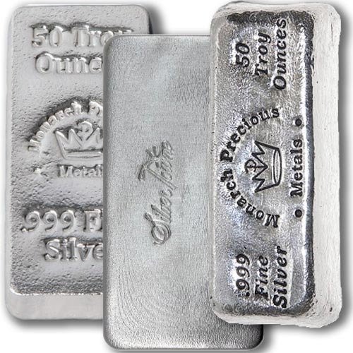 Buy 50 oz Silver Bars Online