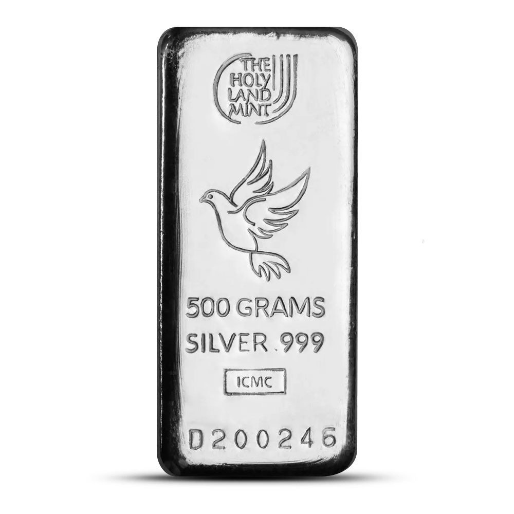 500 Gram Holy Land Mint Cast Silver