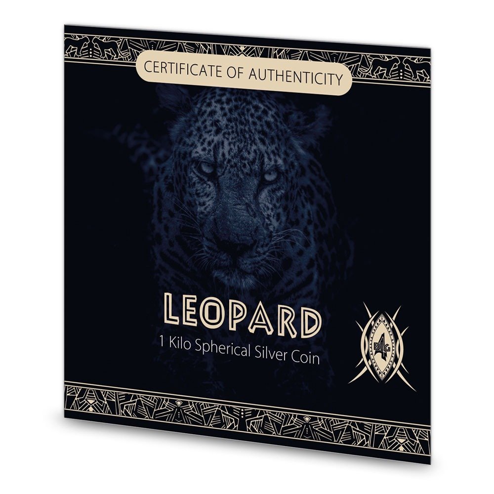 2023 1 Kilo Antique Republic of Djibouti Silver The Lightning Leopard Sphere Coin (Box + CoA) - Image 5