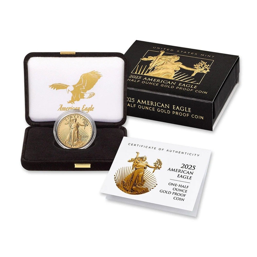 2025-W 1/2 oz Proof American Gold Eagle Coin (Box + CoA) - Image 2