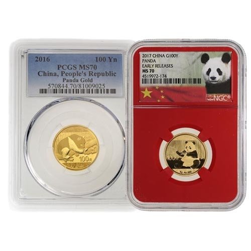 8 Gram Chinese Gold Panda Coin MS70
