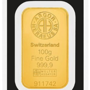 Buy 100g Argor-Heraeus Gold Bullion Minted Bar