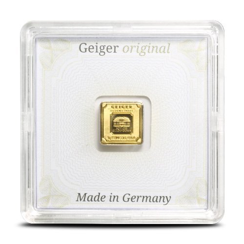 Buy 1 Gram Geiger Square Gold Bar