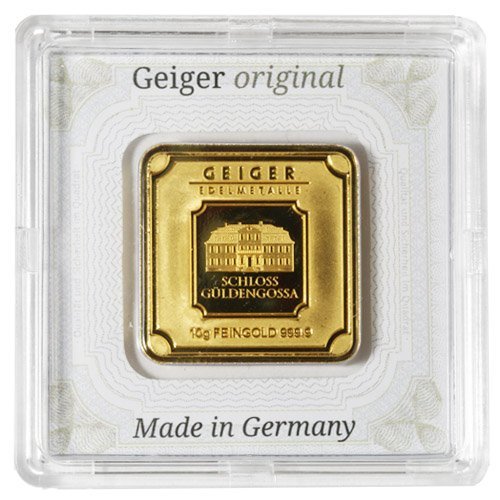 Buy 10 Gram Geiger Square Gold Bar