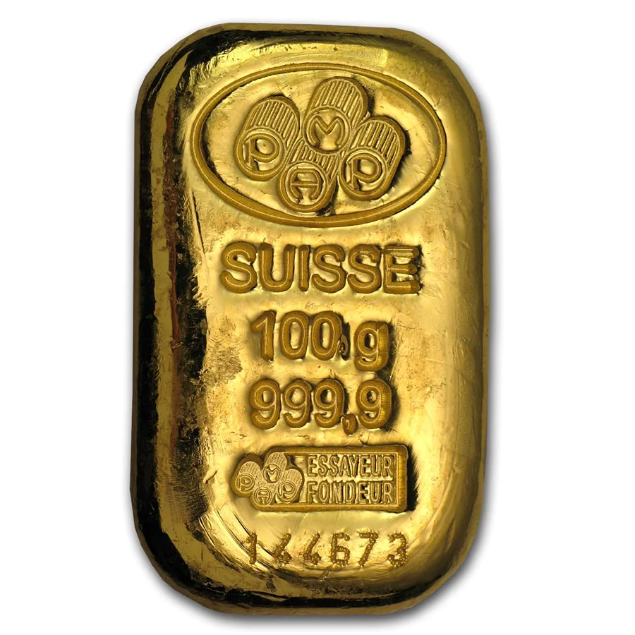 Buy 100 Gram PAMP Suisse Cast Gold B