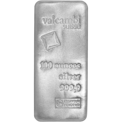 Buy 100 oz Valcambi Cast Silver Bar
