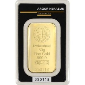 Buy 2.5 Gram Argor Heraeus Gold Bar (New in Assay)