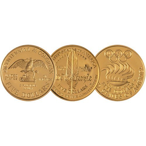 Buy $5 US Mint Commemorative Gold Coin (Random Year, Varied Condition) - Image 3