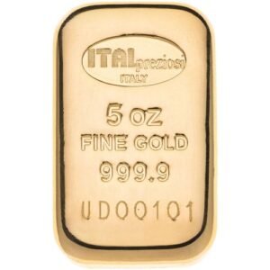 Buy 5 oz Italpreziosi Cast Gold Bar (New)