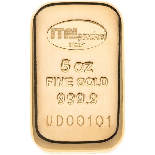 Buy 5 oz Italpreziosi Cast Gold Bar