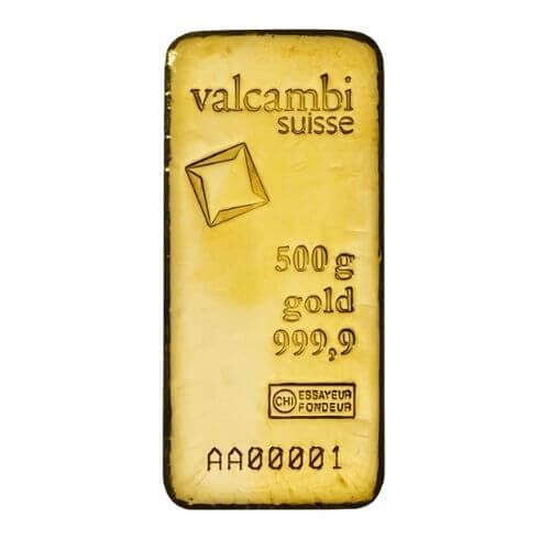 Buy 500 Gram Valcambi Cast Gold