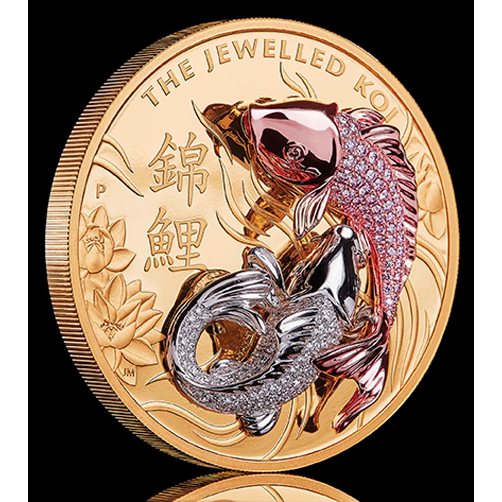 10 oz Proof Jewelled Koi Gold Coin