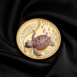 10 oz Proof Jewelled Turtle Gold Coi