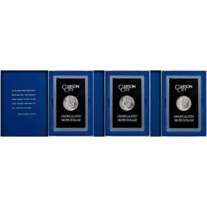 Morgan Silver Dollar 3-Coin Set For Sale (1882-1884-CC, GSA, Box + CoA)