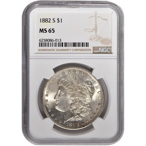 Morgan Silver Dollar 5-Coin Set NGC MS65 (1878-1904) - Image 2
