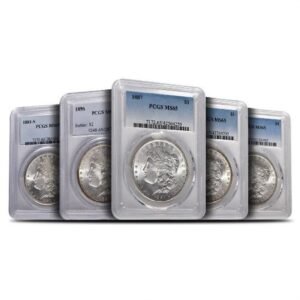 Morgan Silver Dollar 5-Coin Set PCGS MS65 (1878-1904)
