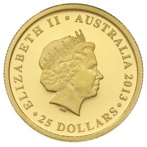 2013 1/4 oz Perth Mint 60th Anniversary of the Coronation of QEII Gold Proof Coin Boxed