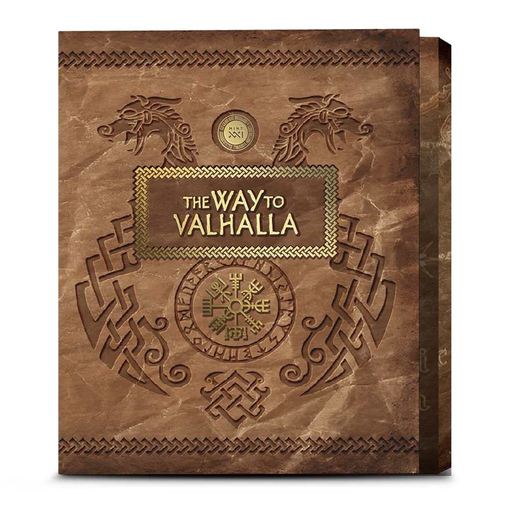 2026 2 oz Antique Cameroon Silver The Way to Valhalla Rollo of Normandy Coin (High Relief, Box + CoA) - Image 8