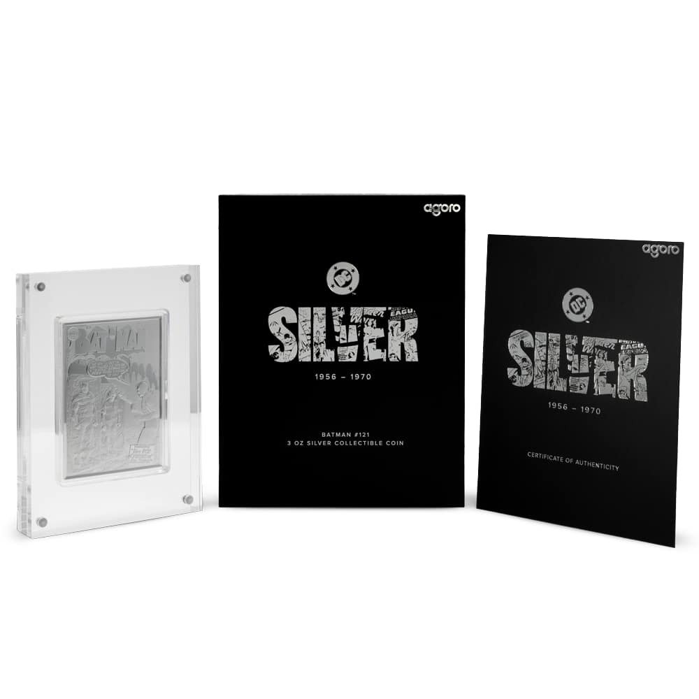 2025 3 oz Proof Niue Silver Age Batman #121 Coin (Box + CoA) - Image 8
