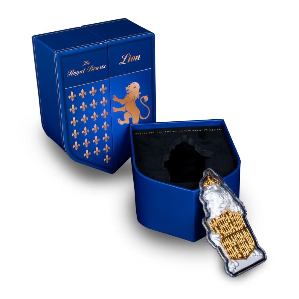 2026 2 oz Solomon Islands Tudor Lion Filigree Silver Coin (Proof-Like, Box + CoA) - Image 5