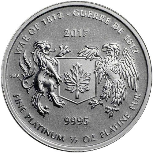 War of 1812 1/2 oz Platinum Bullion