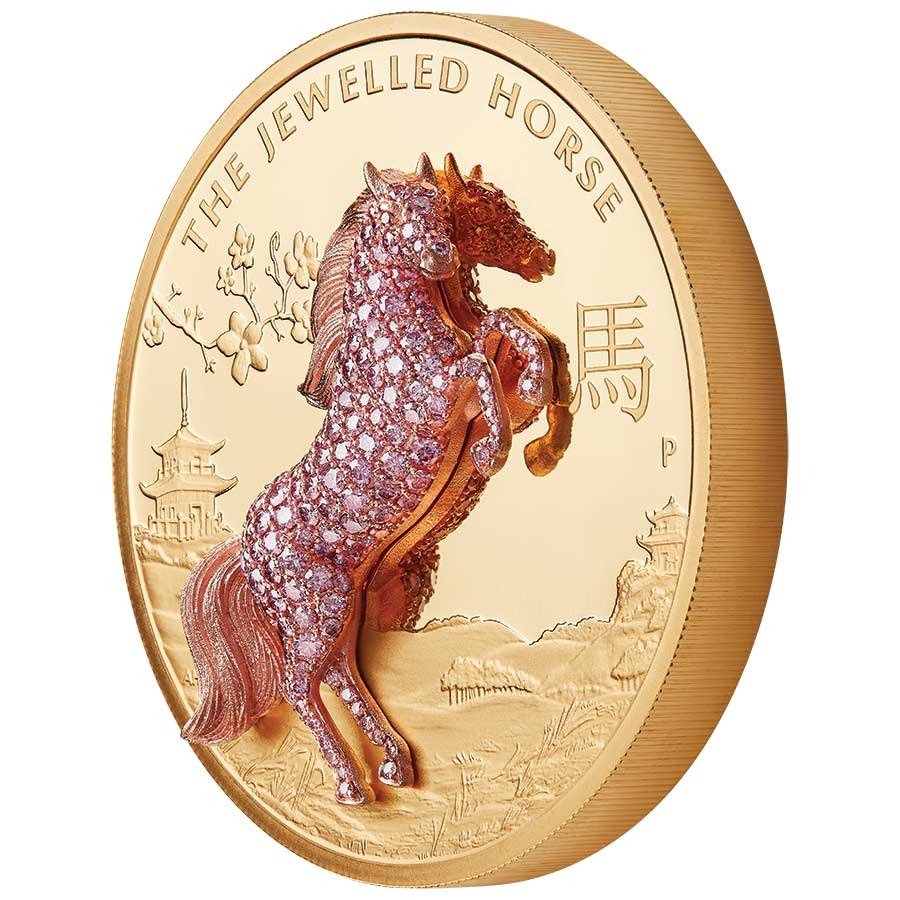 2021 10 oz Proof Australian Gold Jewelled Horse - Image 2