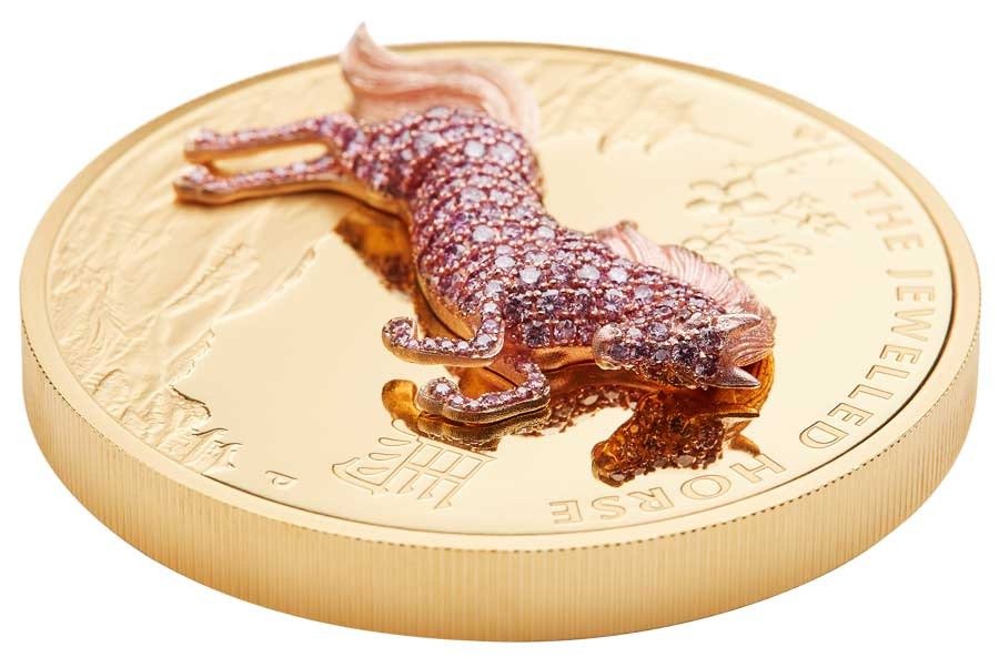 2021 10 oz Proof Australian Gold Jewelled Horse - Image 4