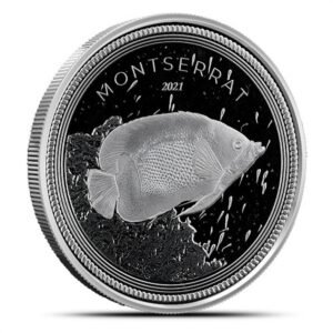 2021 1 oz EC8 Silver Montserrat Angelfish Coin (BU)