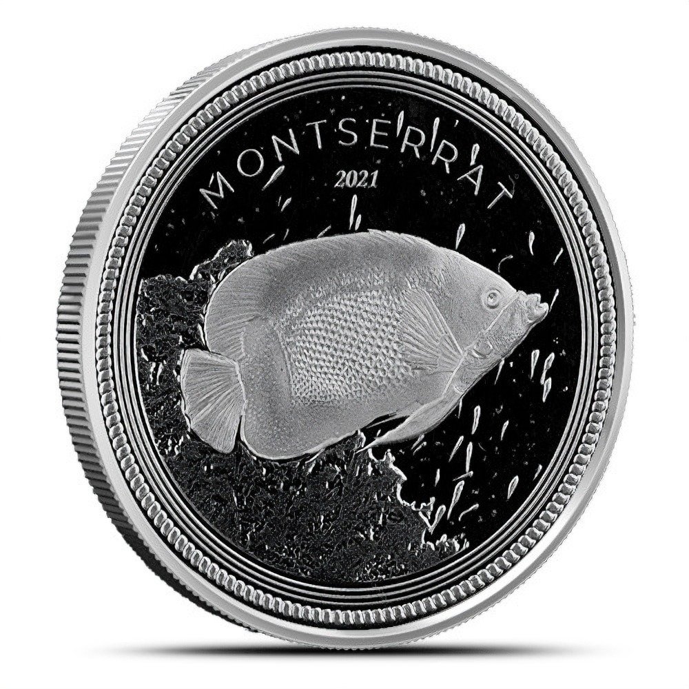 1 oz EC8 Silver Montserrat Angelfish