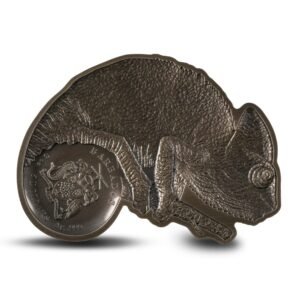 2023 3 oz Antique Barbados Silver Chameleon Coin (Box + CoA)