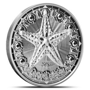 1 oz EC8 Silver Montserrat Starfish