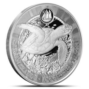 2025 1 oz Cayman Islands Silver Sea Life Loggerhead Turtle Coin (Proof-Like)