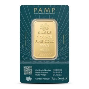 1 oz PAMP Suisse Gold Lady of Liberty Bar (New w/Assay)