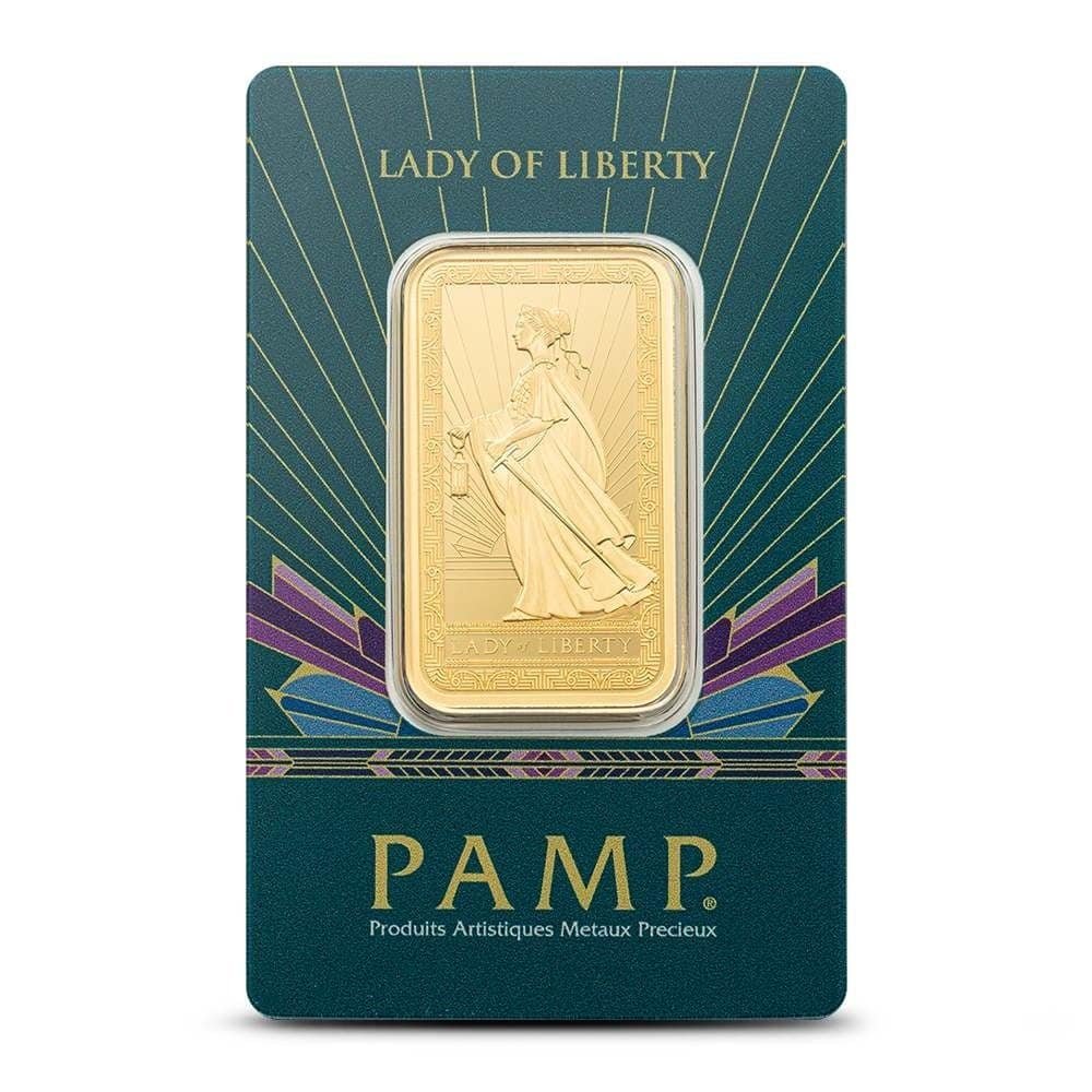 1 oz PAMP Suisse Gold Lady of Libert