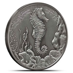 2025 1 oz Antique Samoa Silver Seahorse Coin