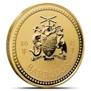 2025 1 oz Barbados Gold Trident Coin (BU)
