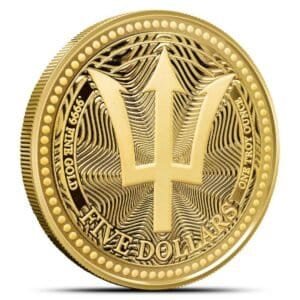 2025 1 oz Barbados Gold Trident Coin