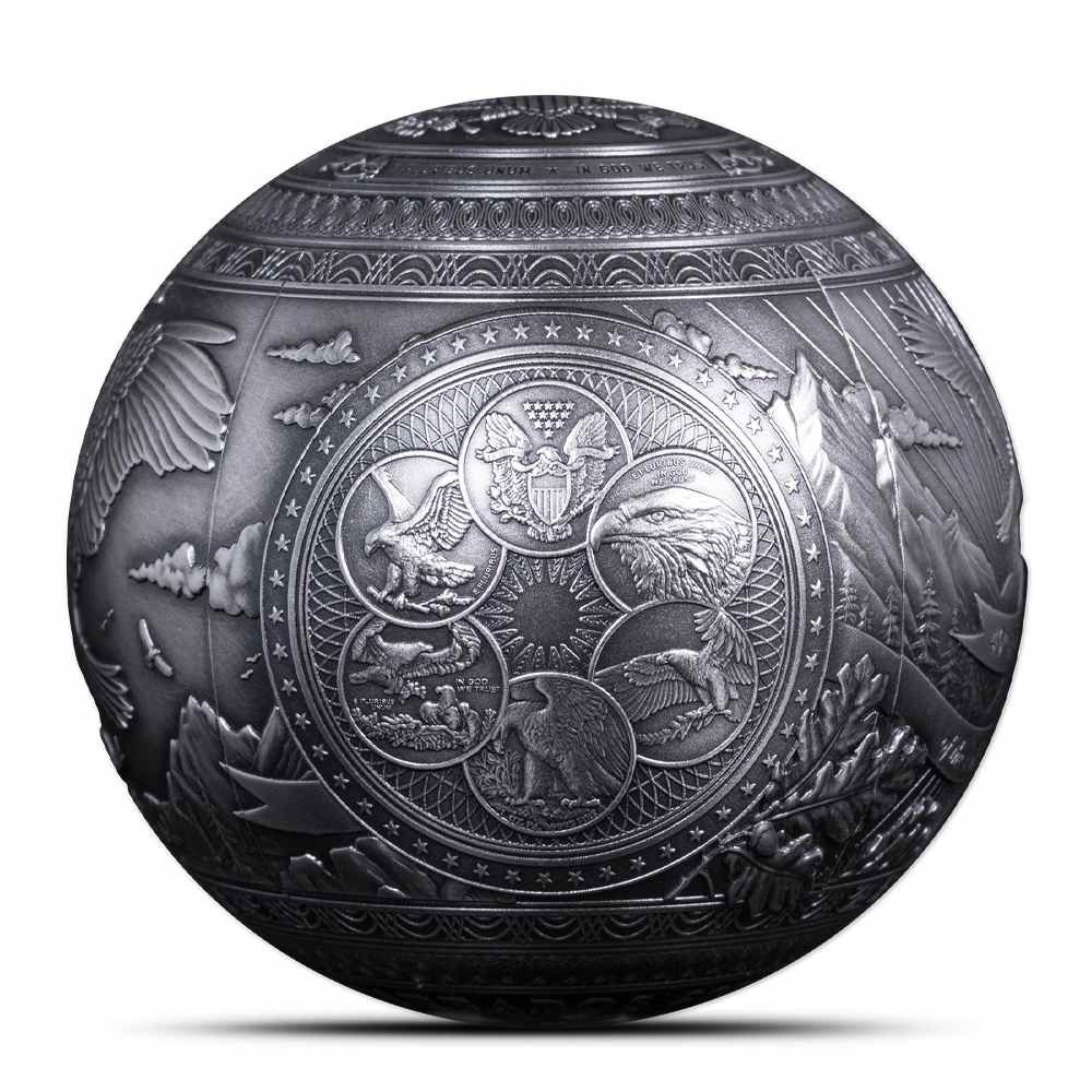 2026 1 Kilo Barbados 40th Anniversary American Eagle Spherical Silver Coin (Box + CoA) - Image 5