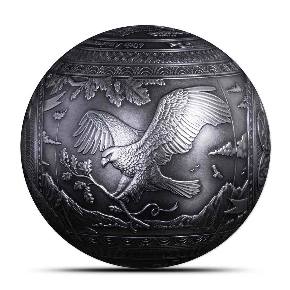 2026 1 Kilo Barbados 40th Anniversary American Eagle Spherical Silver Coin (Box + CoA) - Image 6