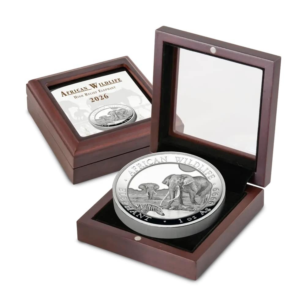 2026 1 oz Proof Somalia Silver Elephant Coin (High Relief) - Image 3