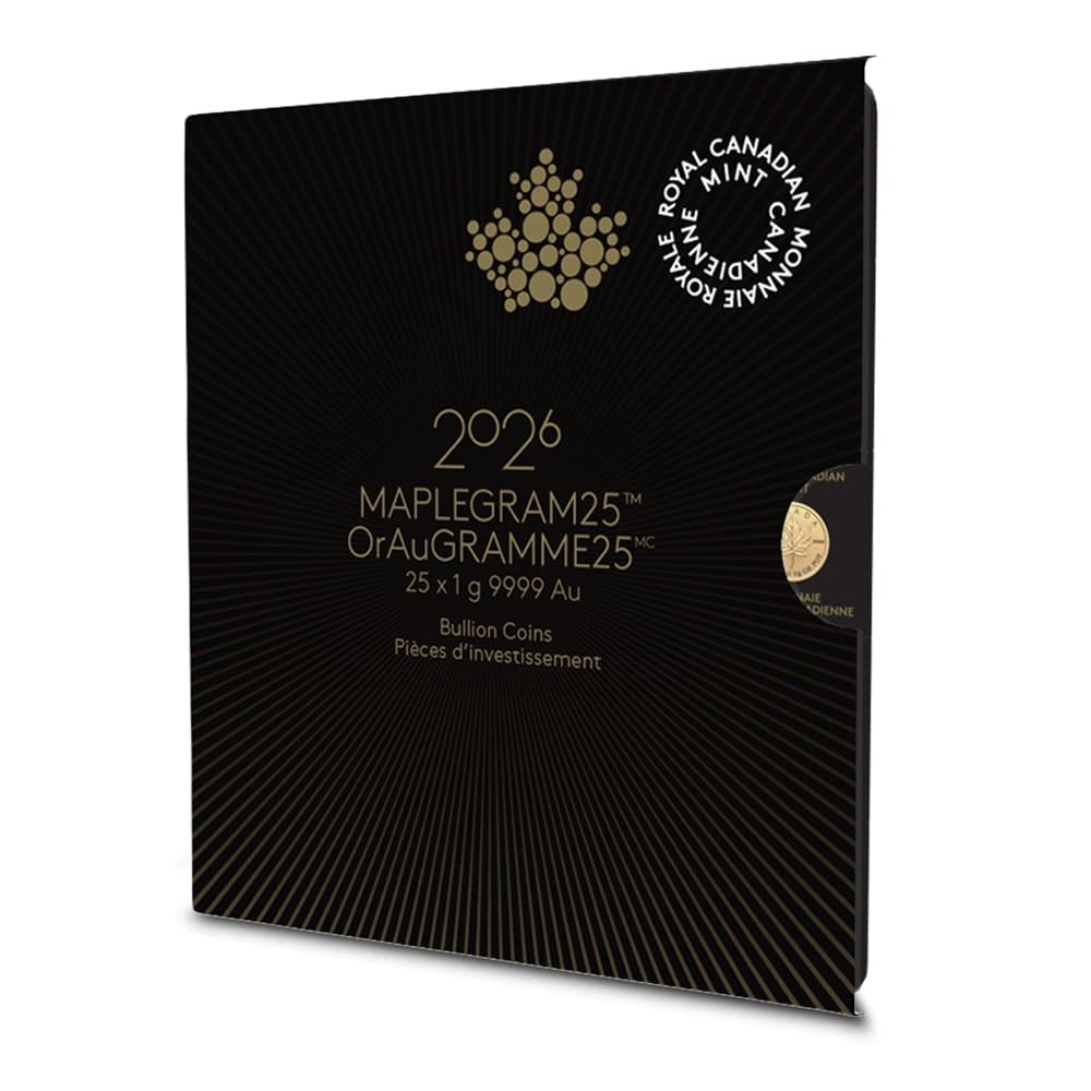 2026 25 Gram Canadian Gold MapleGram (25x1g, BU w/Assay) - Image 3