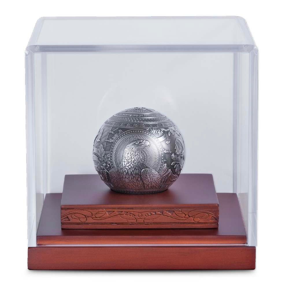 2026 1 Kilo Barbados 40th Anniversary American Eagle Spherical Silver Coin (Box + CoA) - Image 2