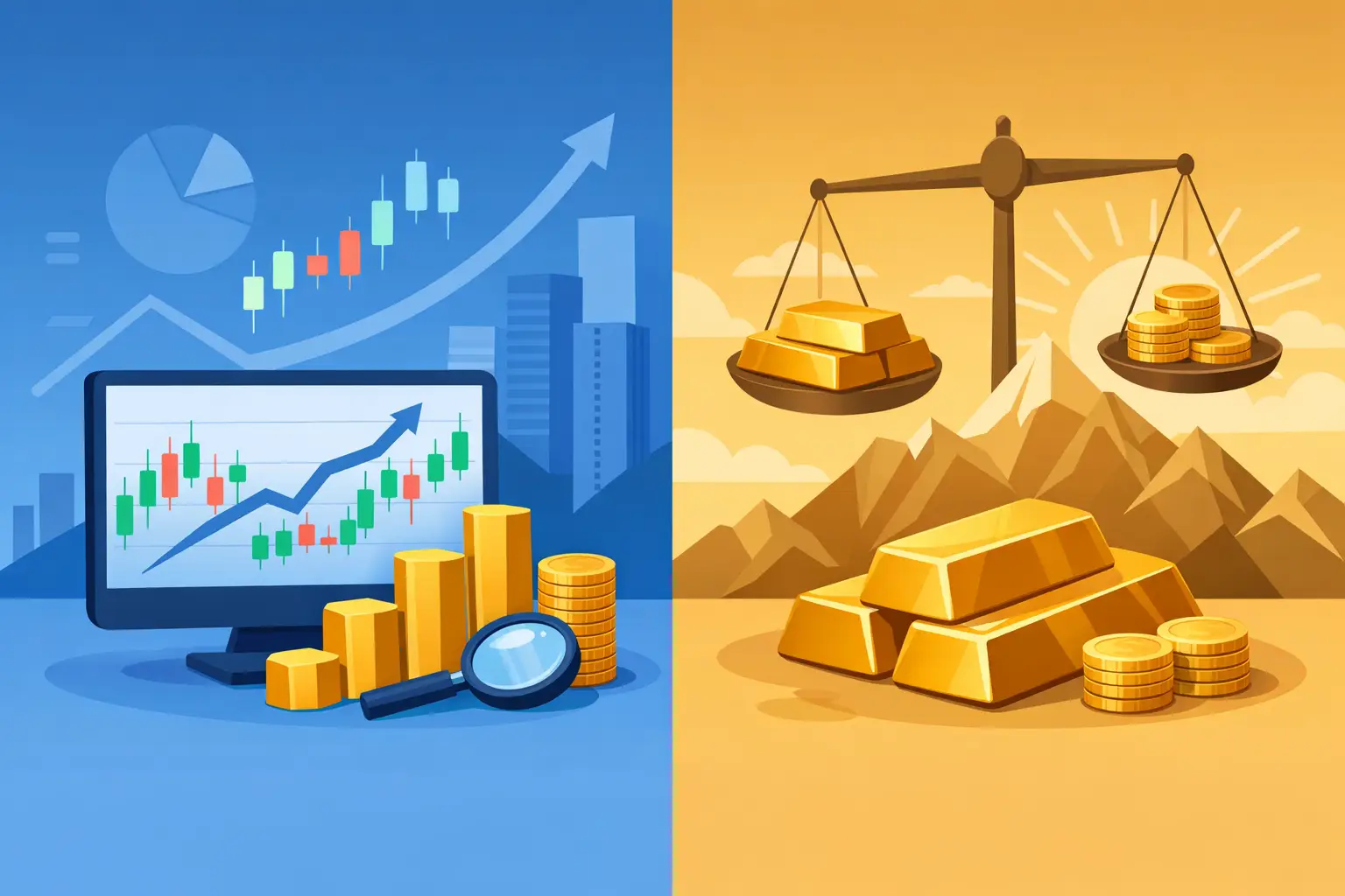 You are currently viewing Buying Gold Stocks vs Gold Bullion